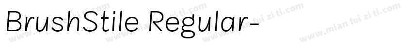 BrushStile Regular字体转换